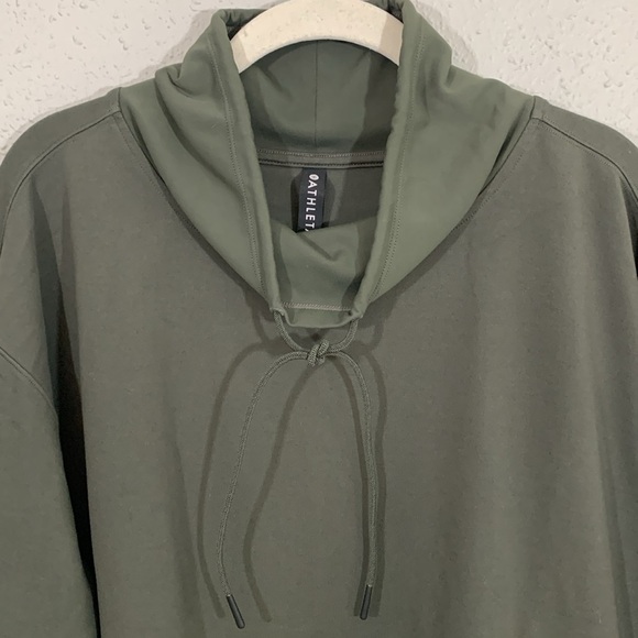 Athleta HERMOSA MOCK NECK Mountain Olive Green SWEATSHIRT size S - Picture 6 of 16